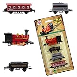 QYEHF Mini-Dampfzug-Modell, Retro-Dampfzug-Set, Kleiner Zug Ornament, Kreatives Spielzeug für Kinder, Geschenk für Jungen und Mädchen