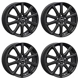 4x AUTEC Felgen Alufelgen SKANDIC ECE 6.5x16 ET48 5x112 Schwarz matt kompatibel mit VW Touran Caddy
