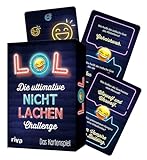 LOL – Die ultimative Nicht-lachen-Challenge: Das Kartenspiel. Mit den besten Witzen, Flachwitzen, Scherzfragen. Partyspiel für Kinder und Erwachsene. Ab 8 Jahren. Der Bestseller