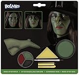 Boland 45081 - Schminkset Hexe, Farben, Schwamm, Pinsel und Hexennase, Halloween-Party, Themenparty, Mottoparty
