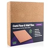 Treefloor Natürliche Plain Korkfliesen - 300mm x 300mm x 4mm (Stückzahl: 16)