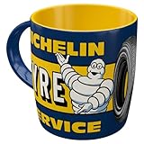 Nostalgic-Art Retro Kaffeebecher, 330 ml, Michelin – Tyre Service – Geschenk-Idee für Motor-Fans, Original Lizenzprodukt (OLP), Keramik-Tasse für Kaffee, Vintage Design, Reifen-Deko