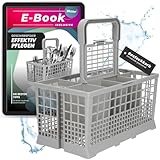 McFilter I Besteckkorb Universal 240 × 136 × 245 mm – Ersatzkorb für viele verschiedene Geschirrspüler I Spülmaschinen I hitzebeständiger Kunststoff I abnahmbarer Tragegriff, Ersatzteil, Zubehör
