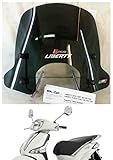 FACO Windschild Piaggio Liberty I-GET 50-125-150 cc ab 2016 - Modern, Schwarz, Befestigungskit, Motoroller