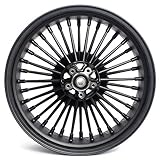 TARAZON 18" x 5,5" Aluminium Hinterradfelge Schlauchlos für Harley Davidson Touring, Softail, Dyna, Super Glide, Street Bob, Wide Glide, Softail, Standard, Night Train, Springer, Fat Boy - Schwarz