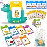 Sprechende Lernkarten Deutsch und Englisch, 255 Blätter 510 Wörter, Sprachspiele Interaktives Spielzeug für Mädchen Jungen Grün