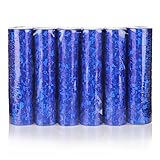 KarneLux Luftschlangen 'Blau Glitzer Metallic' - Partydekoration für Geburtstage, Hochzeiten und Silvester - 6er Pack