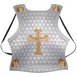SAFIGLE Vintage RöMische RüStung Kinder：Tragbare Kunststoff RitterrüStung Mit Einem EinfäRbigen Kreuz FüR Halloween Und KostüMpartys 36X32 5Cm