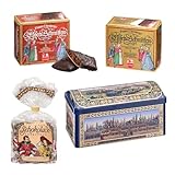 Lebkuchen Schmidt Blechtruhe Gefüllt mit Schoko-Lebkuchen, Elisenschnitten & Schokolierten Elisen 625g Original Nürnberger Geschenkset zu Weihnachten