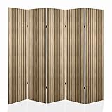 framed concept Paravent Raumteiler | Holzrahmen | 225x172 cm, 5-teilig einseitig, Sichtschutzwand