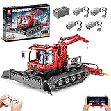 VLites 22019 Technik Schneepflug Klemmbausteine Bausatz, 1100 Teile Pistenraupe Ferngesteuert Bauspielzeug Modell (Originalverpackung)