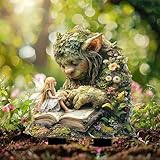 2D Grünes Gras Troll Gartenstecker, Gartendeko für Draußen Wetterfest, Garten Deko Draußen, 23 x 30 cm Acryl Gartenfiguren für Draußen Wetterfest Garten Skulpturen, Hausgarten Verschönerungen (A)