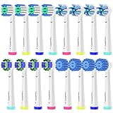 16er Aufsteckbürsten Kompatibel mit Oral B Elektrische Zahnbürste, 4er Precision, 4er Cross, 4er 3D Whitening und 4 Sensitive Clean Aufsteckbürsten