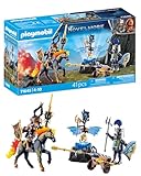 PLAYMOBIL Novelmore 71645 Bewachung der Rüstung, inklusive Zwei Rittern, einem Pferd und wertvoller Rüstung, actionreiches Spielzeug für Kinder ab 4 Jahren