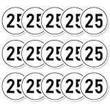 15 Stück 25 kmh Aufkleber Geschwindigkeits, 25 kmh Schild mit Selbstklebende Membran Größen: Ø20 cm, für PKW Traktor LKW Pferdeanhänger Anhänger Wohnwagen