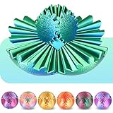 Gear Ball Fidget Spielzeug Steampunk Zahnrad Kugel Stressabbau Sensorisches Spielzeug autistische Kinder Erwachsene 3D Gedruckt Lustiges Geburtstagsgeschenk Weihnachten Ostern (Weihnachtsgrün,8 cm)