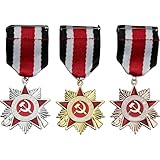 Brxmpn 3 Stück Sowjetunion Abzeichen Vintage Anstecknadeln Mode Kleidung Zubehör Für Frauen Männer Kleidung Rucksack Uniform Dekoration