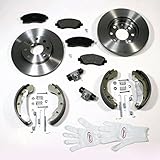Autoparts-Online Set 60003867 Bremsscheiben/Bremsen + Beläge + Bremsbacken Set vorne + hinten