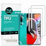 IBYWIND Displayschutzfolie kompatibel mit Xiaomi Mi 10 / Mi 10 Pro,[Kamera Schutzfolie][Carbon Fiber Folie für die Rückseite][Fingerabdruck kompatibel][Blasenfrei]