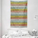 ABAKUHAUS Pastell Wandteppich, Fashion Couture Horizontales Maßband Schneider Muster Illustration mit Zahlen, aus Weiches Mikrofaser Stoff Wand Dekoration Für Schlafzimmer, 140 x 230 cm, Multicolor