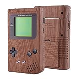 eXtremeRate Ganzschale für Gameboy Classic 1989,Hülle Ersatz Gehäuse Case GBC Shell mit Tasten/Bildschirmlinse für Gameboy Classic 1989 GB DMG-01 Konsole(Holz-Optik)-Konsole Nicht enthalten