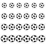 JIYIN 24 Fußball Patches zum Aufbügeln, Bügelbild Fussball Bestickte Kinder Bügelflicken Flicken zum Aufbügeln Aufnäher Patches Fussball für Kinder leidung