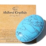 AWARDSEN 1 PCS 2.4" Grün Türkis Edelsteine Groß, Kristall Oval Heilung Kristall für Reiki Heilung, Wiccan Lieferungen, Balancing Meditation Zubehör