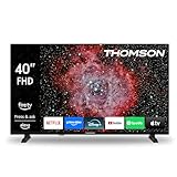 THOMSON 40 Zoll (100 cm) Full HD LED Smart TV mit Fire TV, Alexa Sprachsteuerung, AirPlay, Wi-Fi, HDR10, Dolby Audio, Bluetooth 5.0, Triple Tuner (Kabel/Satellit/Antenne), HDMI, USB, CI+, 40FF2S34
