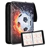 Karten Sammelalbum Karten, Sammelkarten Album, Sammelmappe Karten Hefte, 50 Seiten 400 Taschen PU Karten Halter Ordner Heft Album Hüllen für Baseballkarten Fußballkarten Spielkarten