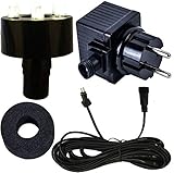 Köhko komplette Beleuchtungstechnik für Springbrunnen inkl. LED-Ring, Zuleitung und Trafo Warmweiß 29002