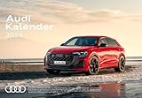 Audi Tischkalender 2026 DIN A5 quer 21x15cm inkl. Aufsteller // Officially licensed by AUDI AG // S/RS / R8 / Audi Sport/Premium Kalender