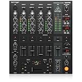 Behringer PRO MIXER DJX750 Professioneller 5-Kanal-DJ-Mixer mit fortschrittlichen Digitaleffekten und BPM-Zähler