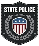 State Police USA Flag Emblem Sign Hochwertigen Auto-Autoaufkleber 10 x 12 cm