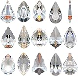 YADIMI Kristalle zum aufhängen, Sonnenfänger Kristall, Kristall Glas Prisma, Kristalle Deko Anhänger Garten Dekoration Regenbogen Hersteller (15 Stück Kristall)
