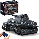Mould King 20014 MOC Tiger-Panzer Ferngesteuert mit elektrischem Gyroskop und Sound Technik Transporter Tank, Technologie Klemmbausteine Bausatz （800+ pcs）