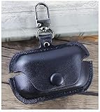 GIOPUEY Hülle Kompatibel mit Technics EAH-AZ100, PU Leder Schutzhülle mit Schlüsselbundhaken Case Cover für Jungen Mädchen Männer Frauen - Black