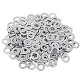 304 Edelstahl Unterlegscheiben, 200 Stück M6 Flach Unterlegscheiben Set Sicherungsscheiben Sortiment Kit Metall Scheiben Beilagscheiben für Schrauben Bolzen DIY Möbel