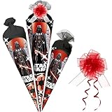 alles-meine.de GmbH Schultüte - Star War - 35-85 cm - Größe wählbar - Holzspitze wählbar - inkl. Tüll Schleife - Zuckertüte - Tüll - oder Filzabschluß - eckig/rund - klein & ..