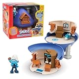 Die Schlümpfe, Handys Haus Spielset mit verwandelbaren Möbeln und Stickern, enthält 2 exklusive Figuren, versteckter Schlüssel für Überraschungsfunktion, kreative Gestaltung, ab 3 Jahren