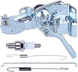Adefol Gashebel Motorteile Kit für Honda GX160 GX200 GX140 168F 5.5/6.5HP, Gashebel + Reglerstange + Regelfeder + Federn + Zündkerze Drosselklappe Motor Ersatzteile 5 in 1