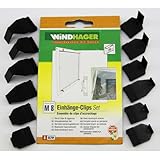 Windhager - Einhänge-Clips - schwarz - 12er-Pack