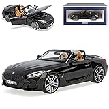 B*M*W Z4 G29 Cabrio Schwarz Metallic Ab 2018 1/18 Norev Modell Auto mit individiuellem Wunschkennzeichen