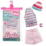 Barbie GRD44 - Roxy Bekleidung Mode Set - Short, Shirt und Beanie