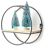 Kytpyi wandregal, deko regal wohnzimmer schweberegal schwebendes regal rund schwebendes wandregal schweberegal rund deko regal küche für wohnzimmer schlafzimmer bürodekoration (schwarz)