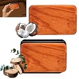 2er Set Auto Sonnenblende Lufterfrischer, Holz Duft Diffusor (Teak & Kokos Duft) mit Clip für Sonnenblende, Duftspender gegen Gerüche, Autoduft/Auto Parfüm, Duftbaum Geeignet für Auto, SUV & LKW