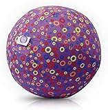 Abanico BB-17702 - BubaBloon Ballonhülle Bubbles, kinderfreundliche, textile Ballonhülle aus hochwertiger Popeline Baumwolle, inklusive 3 Latex Luftballons, lila