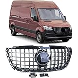 Sport Kühlergrill Schwarz Glanz Chrom für Mercedes Sprinter W907 910 ab 18