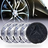 4 Stück Nabendeckel für Mercedes Benz 75mm - Radnabenkappen Felgendeckel Felgenkappen Nabenkappen ABS Wheel Caps Radnabenabdeckung