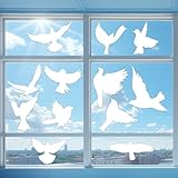MBAIYO 16 Stück Fensteraufkleber Vogelschutz,Fensteraufkleber Vogelschutz Für Glasscheiben Verhindern Vogelschläge an Türen Und Fenstern Glas Dekor Aufkleber Fensterbilder Selbstklebend