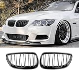 Gangying E92 Nieren Schwarz Passend für BMW 3er E92 E93 LCI Coupé/Cabrio 328i 335i Facelift 2011-2013 E93 Kühlergrill Schwarz Kühlergrill Vorne（Nicht für M3）